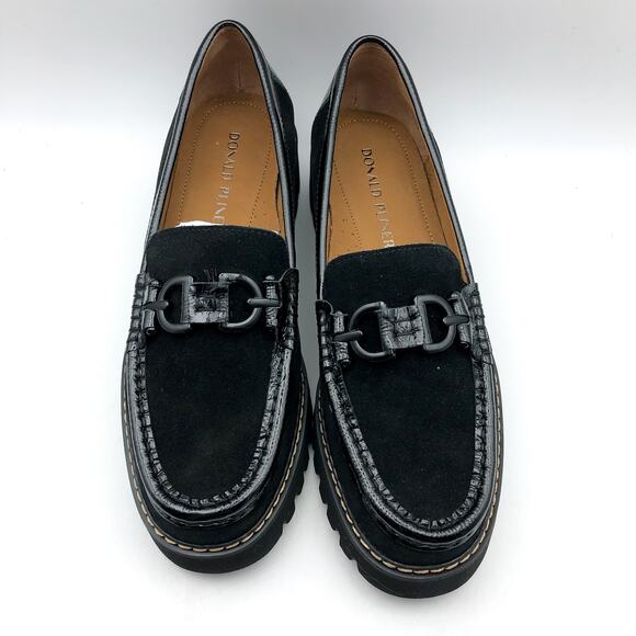 DONALD PLINER Women's Helio Loafer Size 7.5 Black Calf Suede NIB - Picture 4 of 12
